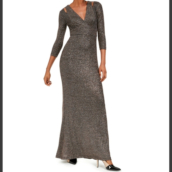 chinese dress ladies Calvin Klein Womens Sequin Long Sleeve Dress – ShopCGX main image 0